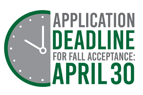 Application deadline for fall acceptance: April 30