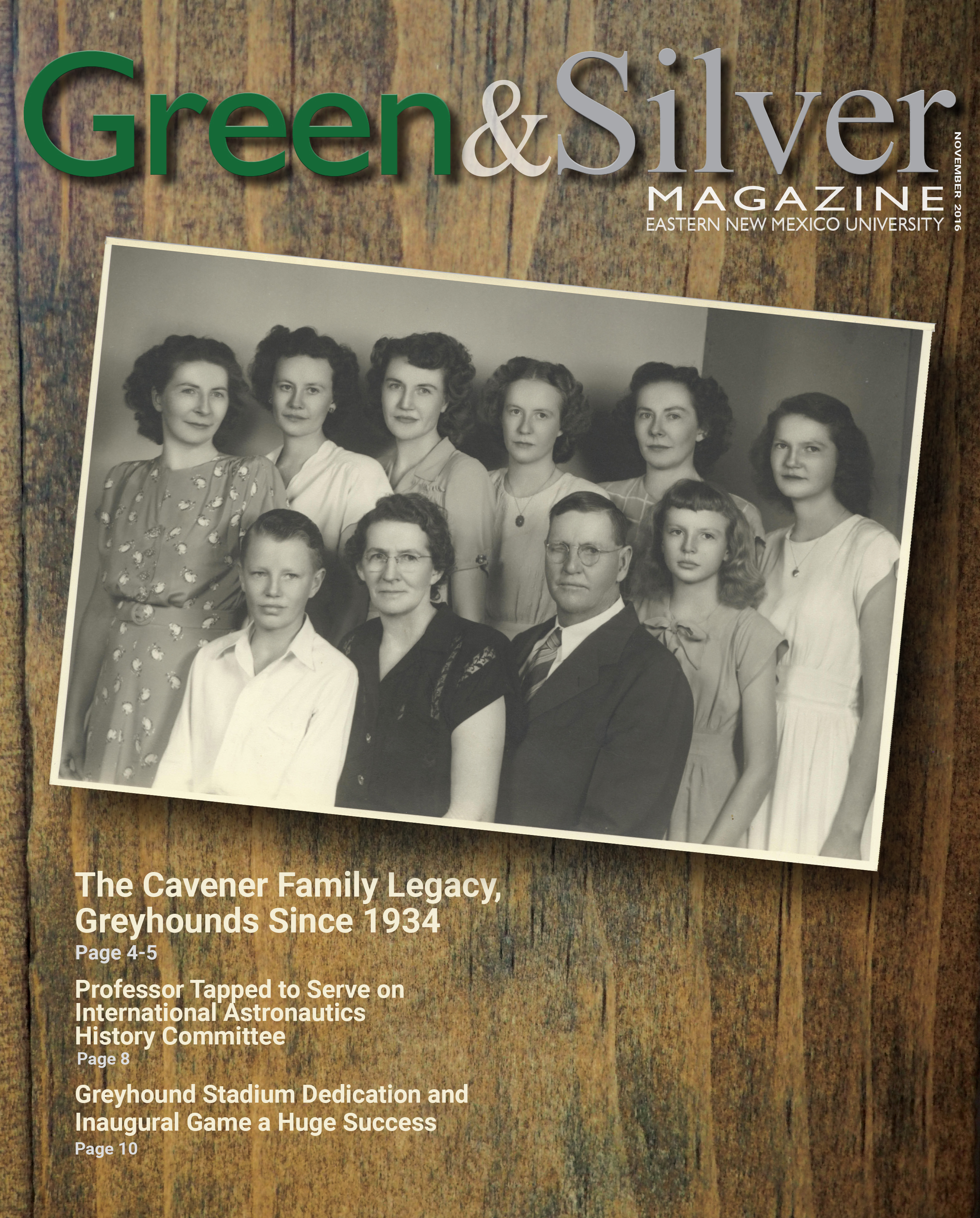Green & Silver Magazine November 2016 cover