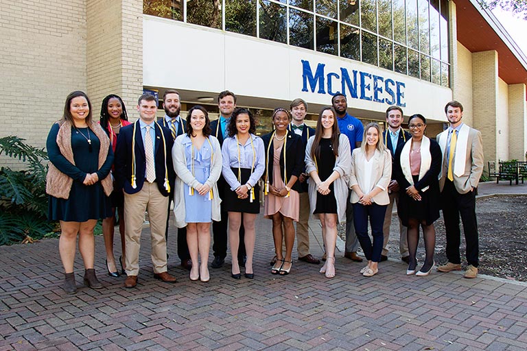 The day Greyhound Grad Deanna Kincheloe Delgado was inducted into the Order of Omega at McNeese State University.