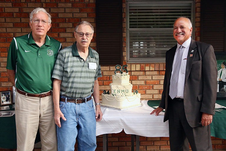 (L to R) Past Presidents Dr. Steven Gamble and Dr. Everett Frost and current ENMU President Dr. Jeff Elwell.