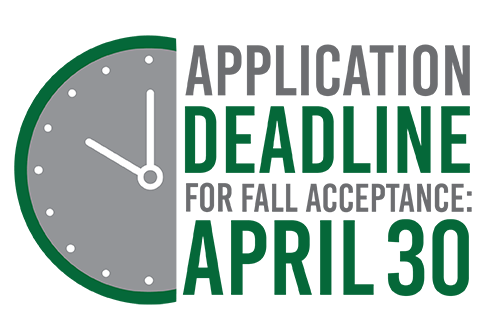 Application deadline for fall acceptance: April 30
