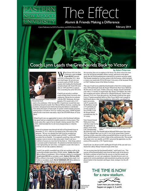 Cover of ENMU Effect for February 2014