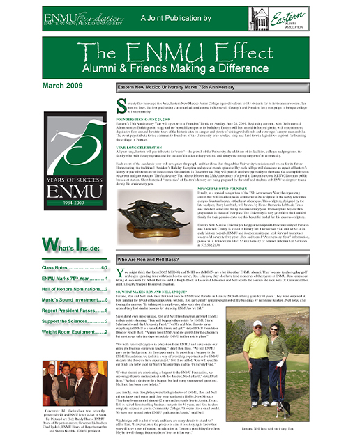 Cover of ENMU Effect for March 2009