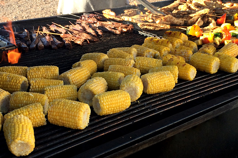 On the grill