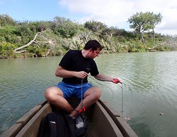 andrew measuring secchi depth