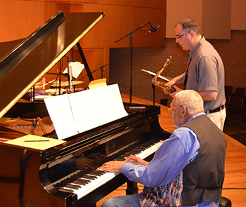 dr schwartz playing music with marsalis