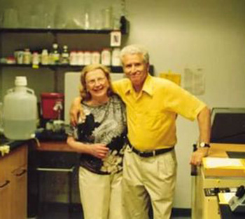 drs dorothy and tom wilson in the laboratory