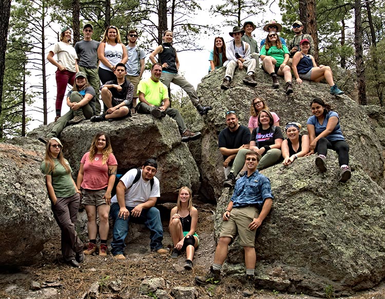 laramie with group on rocks