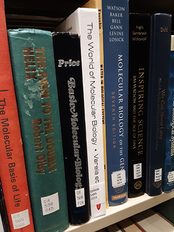 molecular biology book in shelf
