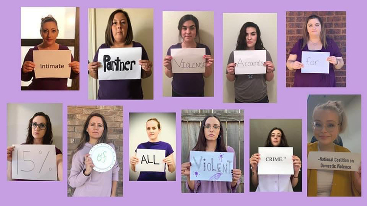 s a s w students holding signs