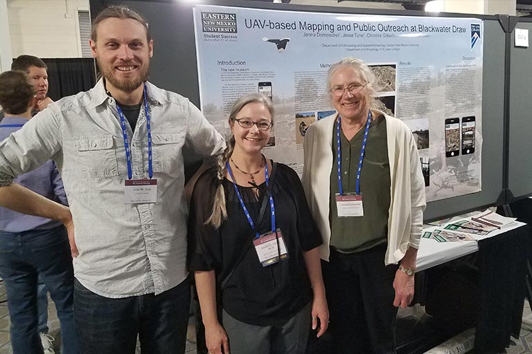Some of the Society of American Archaeology Annual Meeting attendees: Jesse Tune, Dr. Heather Smith and Christine Gilbertson. (Photo by Dr. Heather Smith)