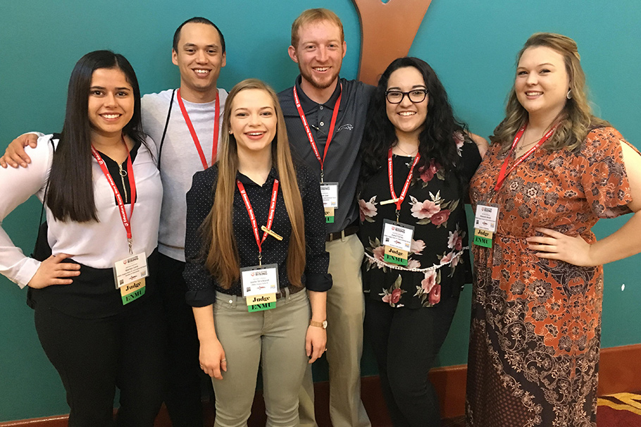 (L-R) Marisa Luna, Maximilian Rodriguez, Joelle Strickland, Trenton Lee, Carol Torres and Mekayla Welch.