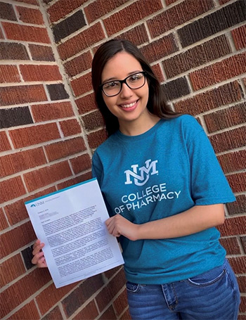 annajita rubio with acceptance letter