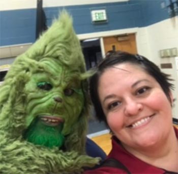 dr cristina romero ivanova and grinch costume