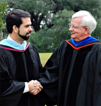 dr gerald williamson with university president