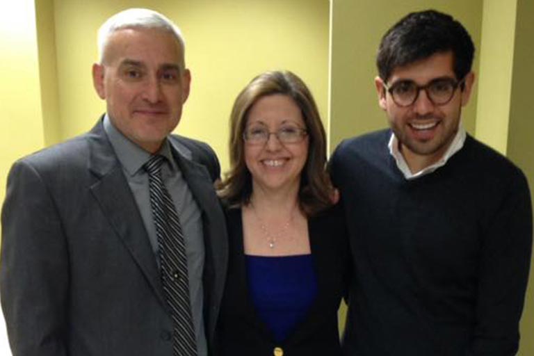 Dr. Beatriz Pacheco with her husband, Gilbert, and her son, Diego.