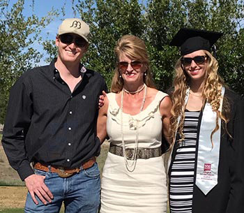 evelyn with children at daughters graduation