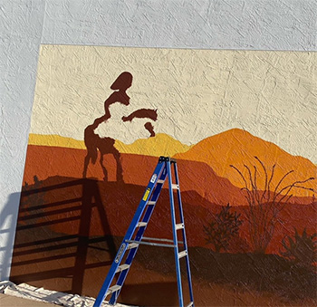 j t berry and gina davis in progress mural