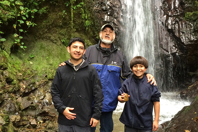 John Santillanes with grandchildren