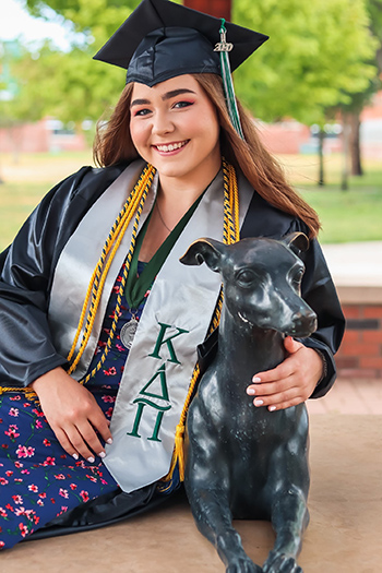 kaitlyn grubbs with greyhound