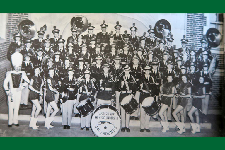 Norvil Howell with the ENMU Varsity Band.