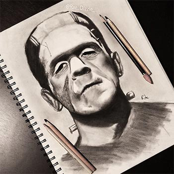 rae artwork frankenstein monster