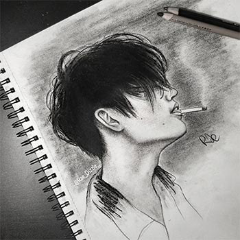 rae artwork person smoking