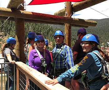 tim and jill ziplining