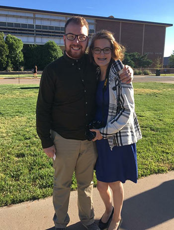 ashley with ryan on enmu campus