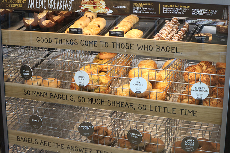 Bagels at Einstein Bros. Bagels