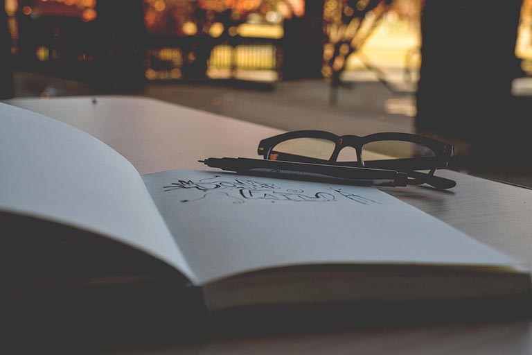 Book and Glasses