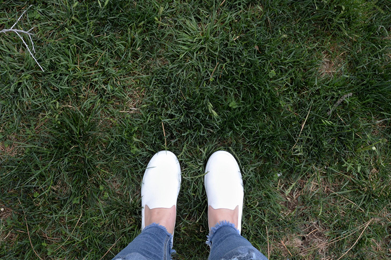 Grass and shoes