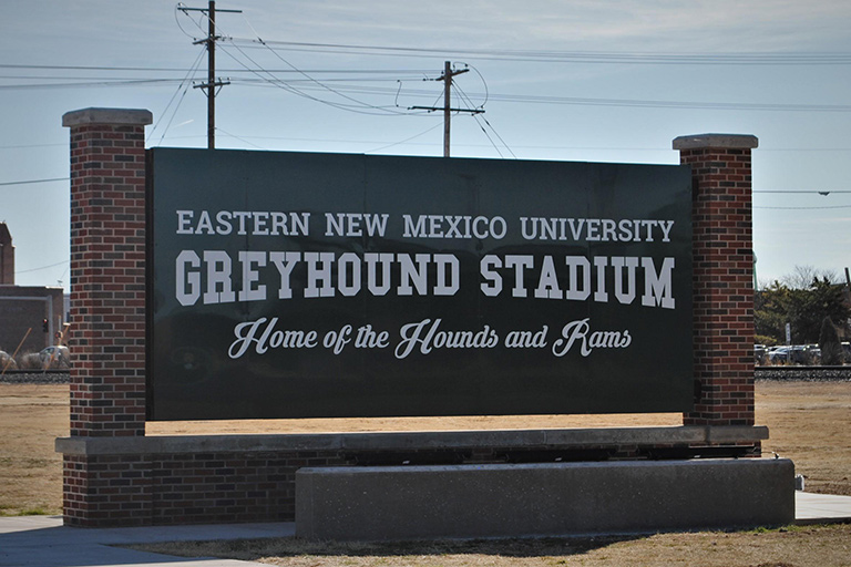 Greyhound Stadium sign