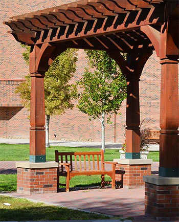 photo spot bench and gazebo