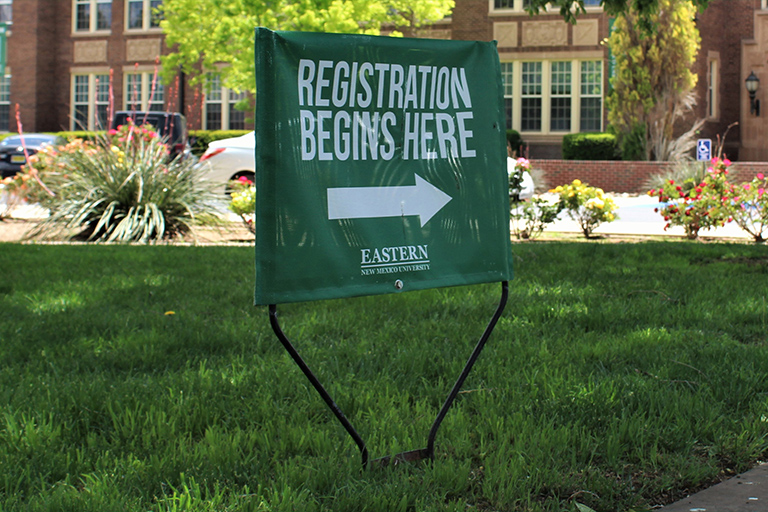 E N M U registration begins here sign