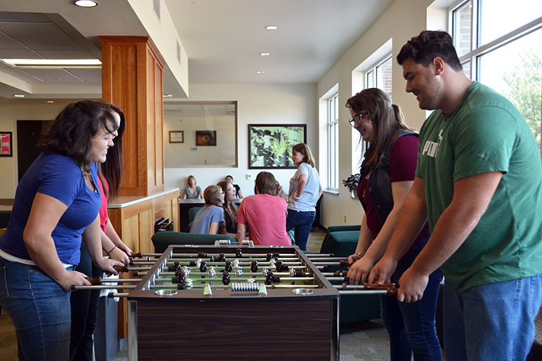 Students playing a game