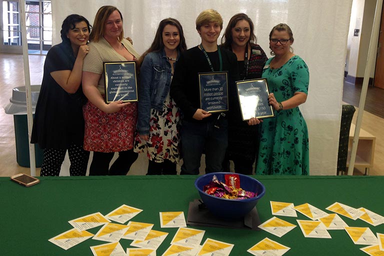 Social Work Club members at their Dressember event