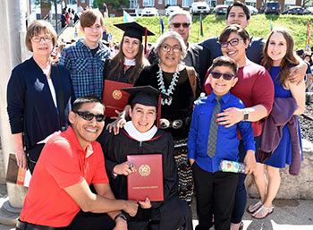 will with family at graduation