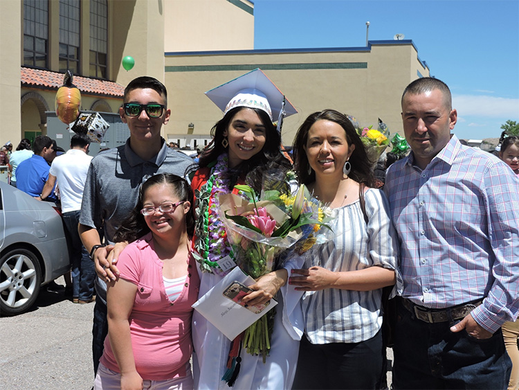alexis romero graduation with family