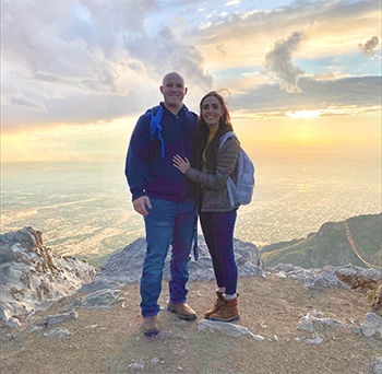 cia bulloch with husband at sandia peak