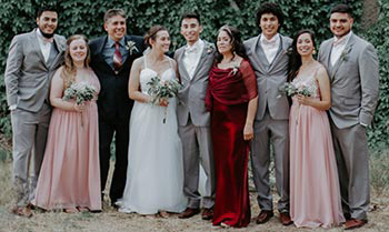 david with family at wedding