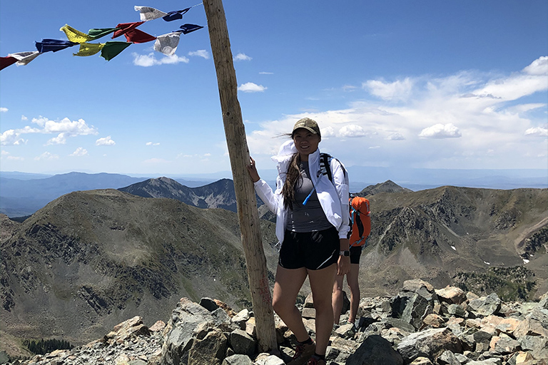 Heaven Talachy at Wheeler Peak in New Mexico.