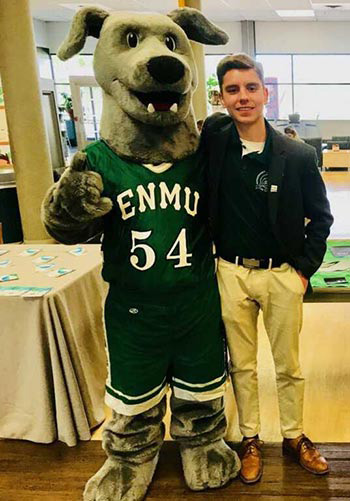 joseph with mascot