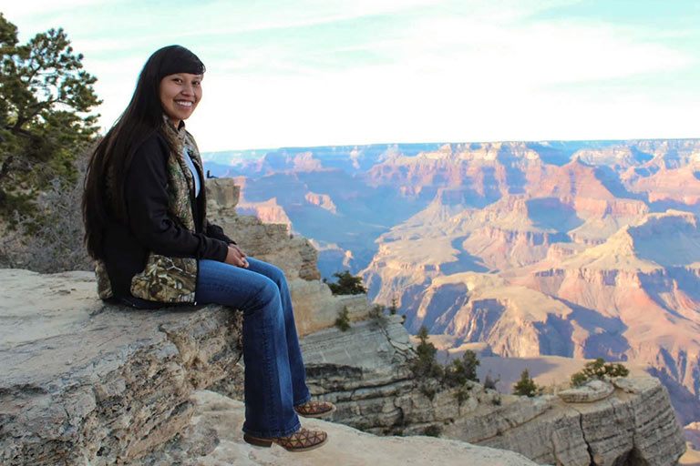 Kaniya Sandoval at the Grand Canyon