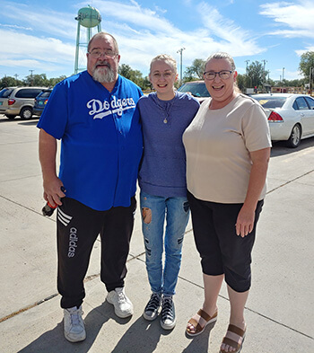 kayleigh tolley with parents