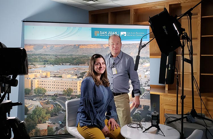 laura and shaun in studio