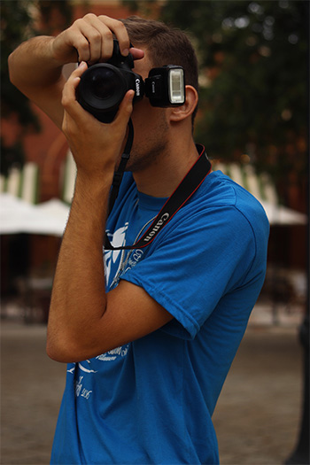 louis bolander with camera