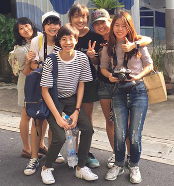 m j with friends in bangkok