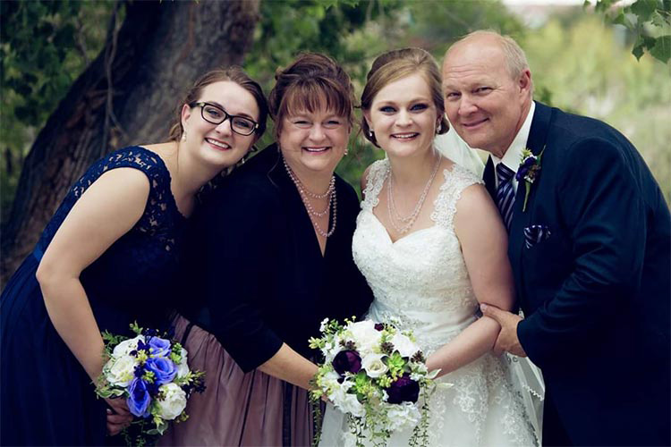 savanna with family at wedding