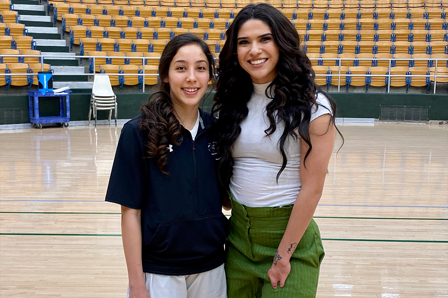 Sierra Montoya (right) with her roommate, Briana Rodriguez.